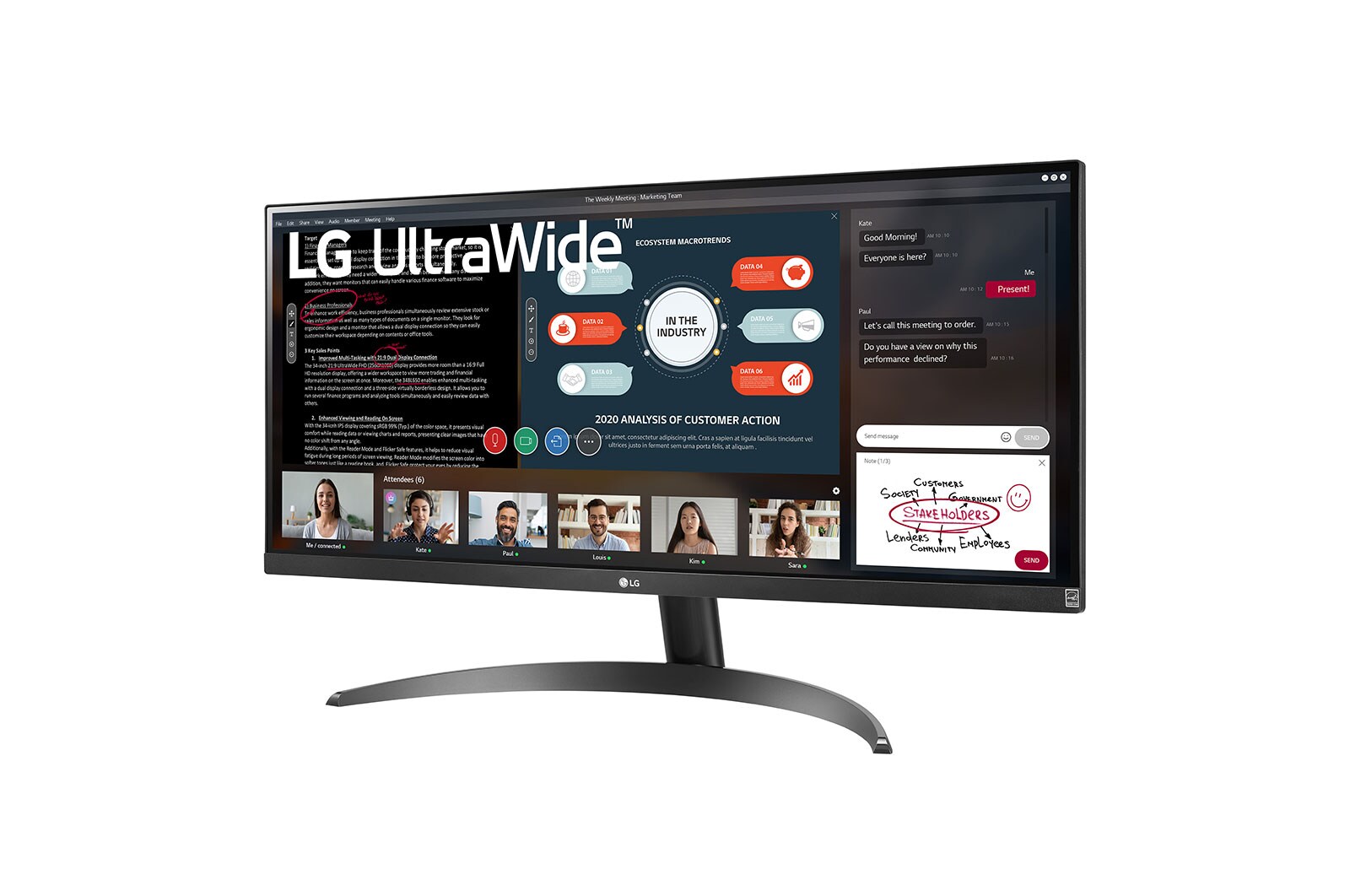 LG 29'' UltraWide FHD HDR Monitor with FreeSync™ (29WP500B) LG USA