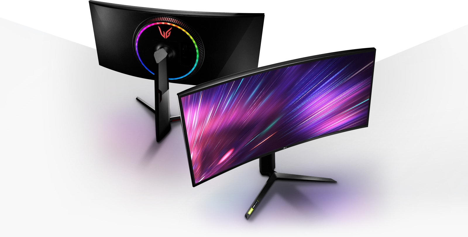 Ergonomic monitor design with features of height, tilt adjustment.