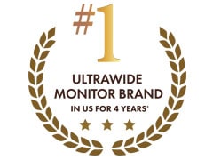UltraWide Monitor Brand in the U.S. 4 years in a row
