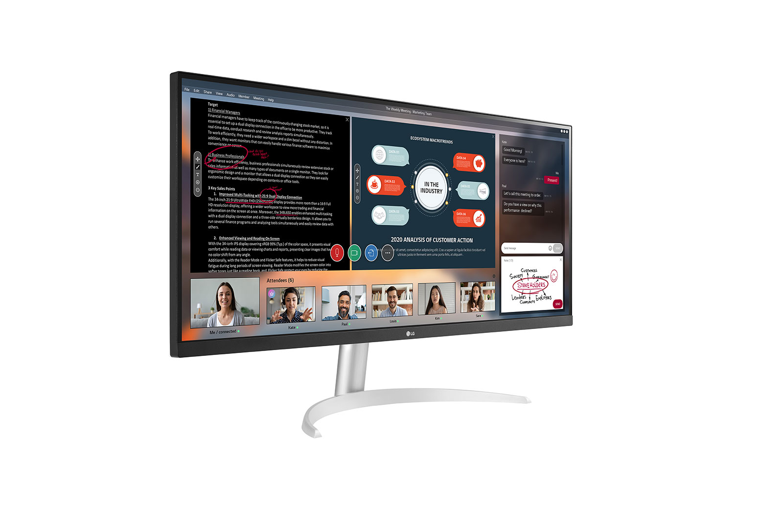 LG 34'' UltraWide FHD HDR Monitor with FreeSync™ (34WP50SW) LG