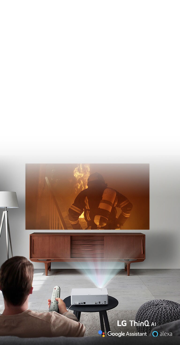 LG HU70LA 4K UHD LED Smart Home Theater CineBeam Projector White