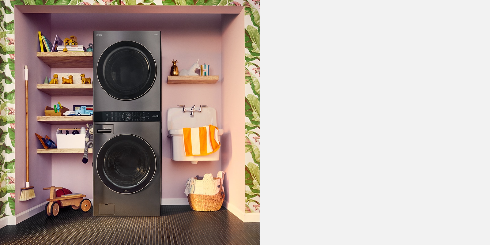 LG WashTower in a laundry room