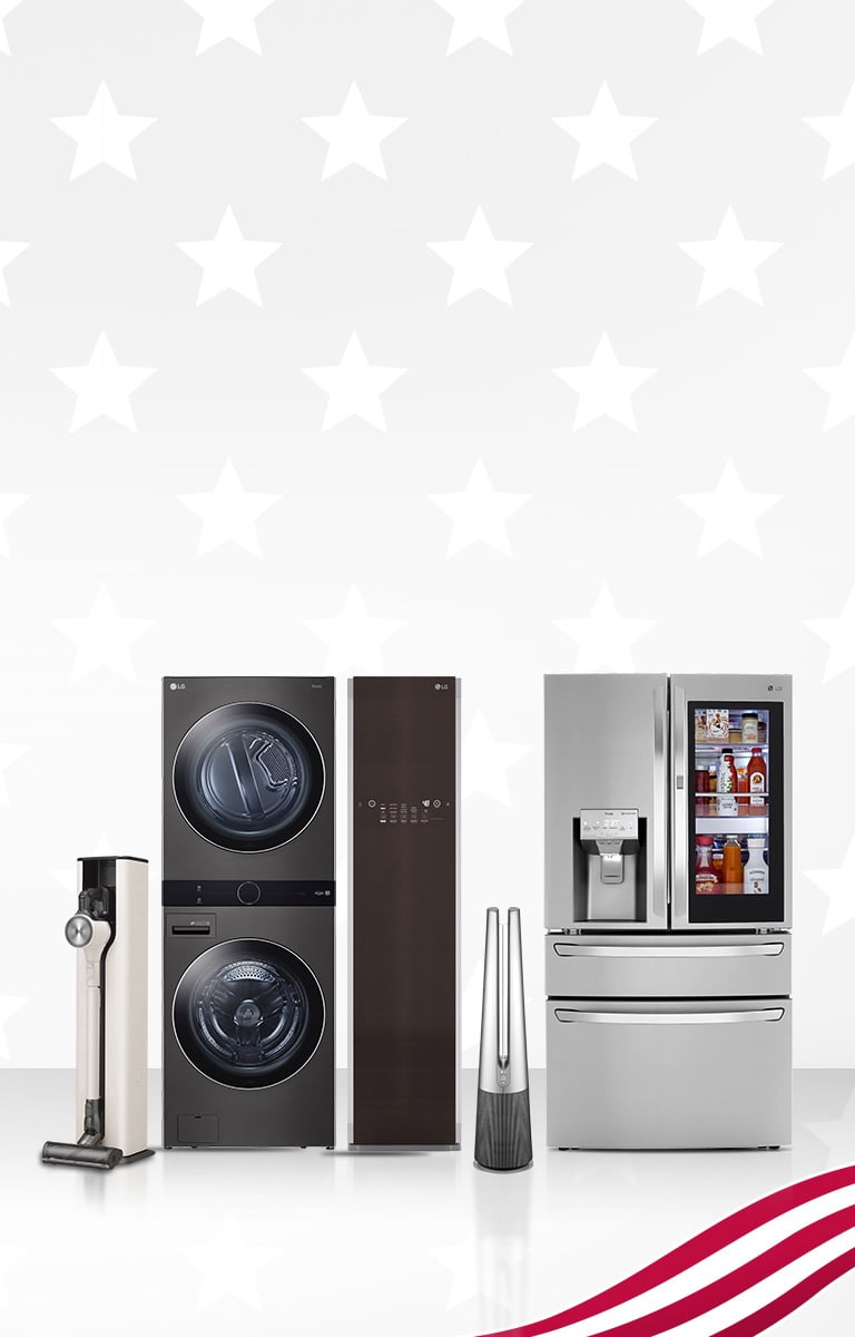 display of LG appliance bundle
