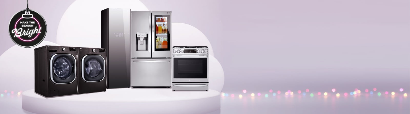 LG Home Appliances with Gray background