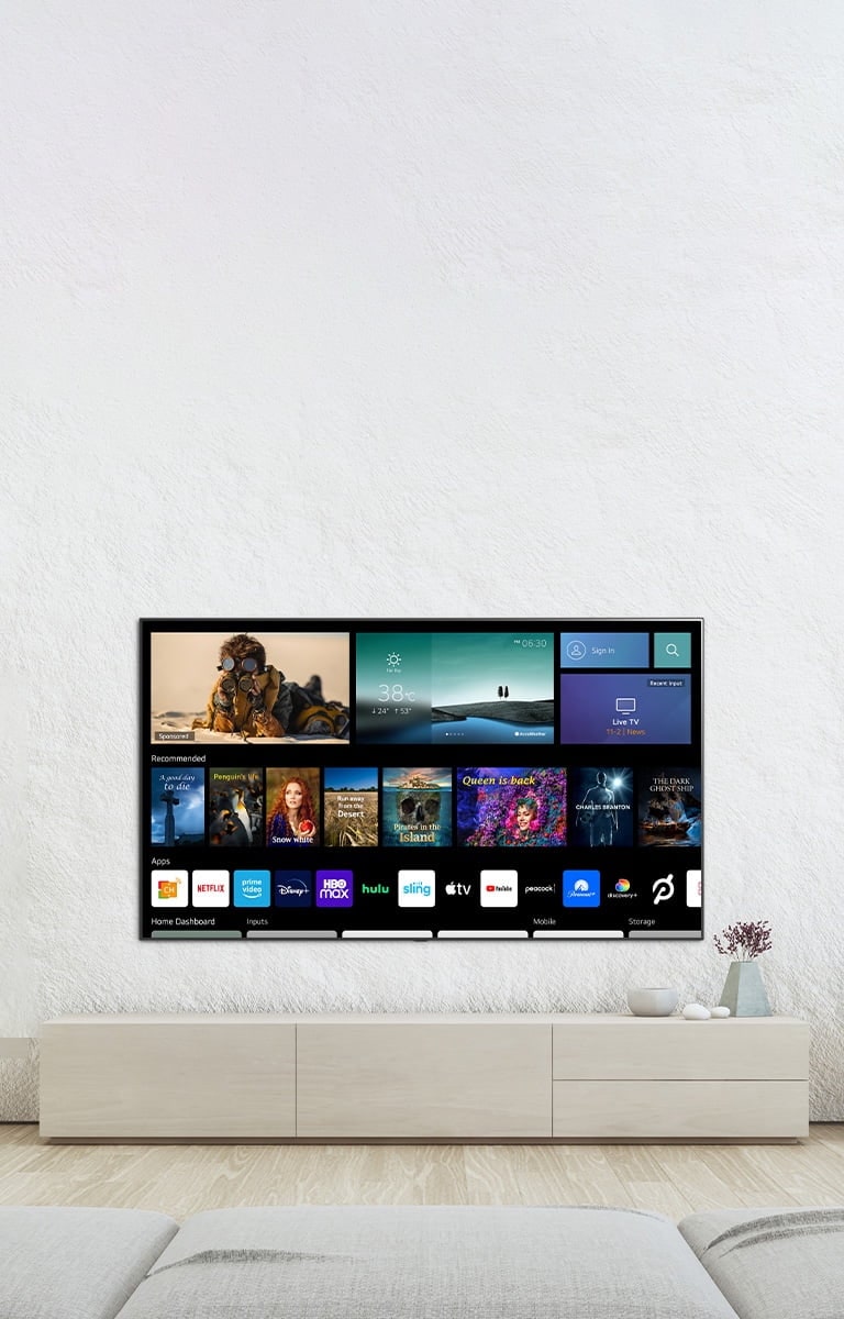 2022 OLED TV on wall 