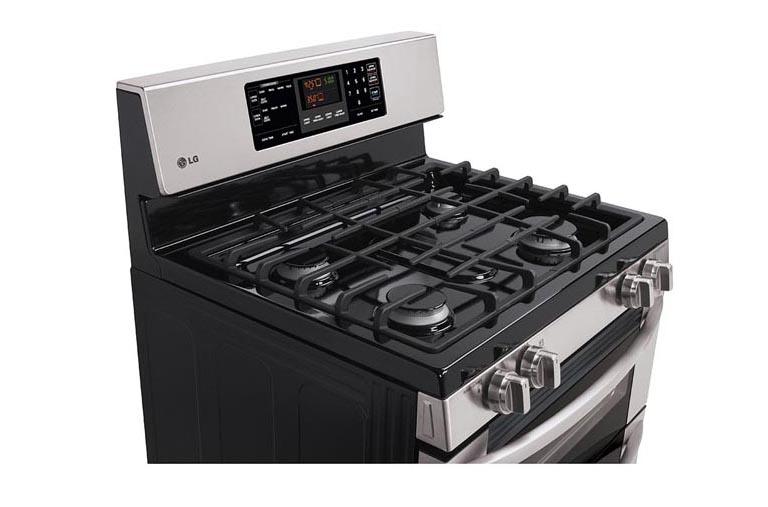 LG LDG3011ST Gas Double Oven Range with 4 Sealed Gas Burners LG USA