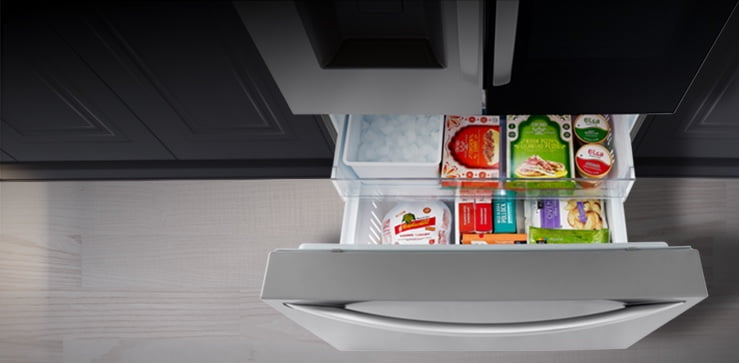 Dual Ice Makers in Door and Drawer