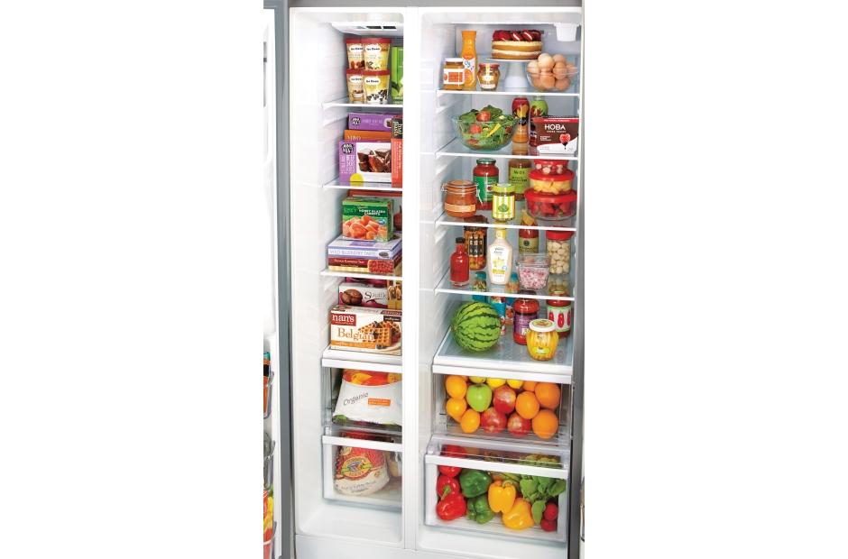 Lg 22 Cu Ft Smart Wi Fi Enabled Side By Side Counter Depth Refrigerator Lsxc22426s Lg Usa