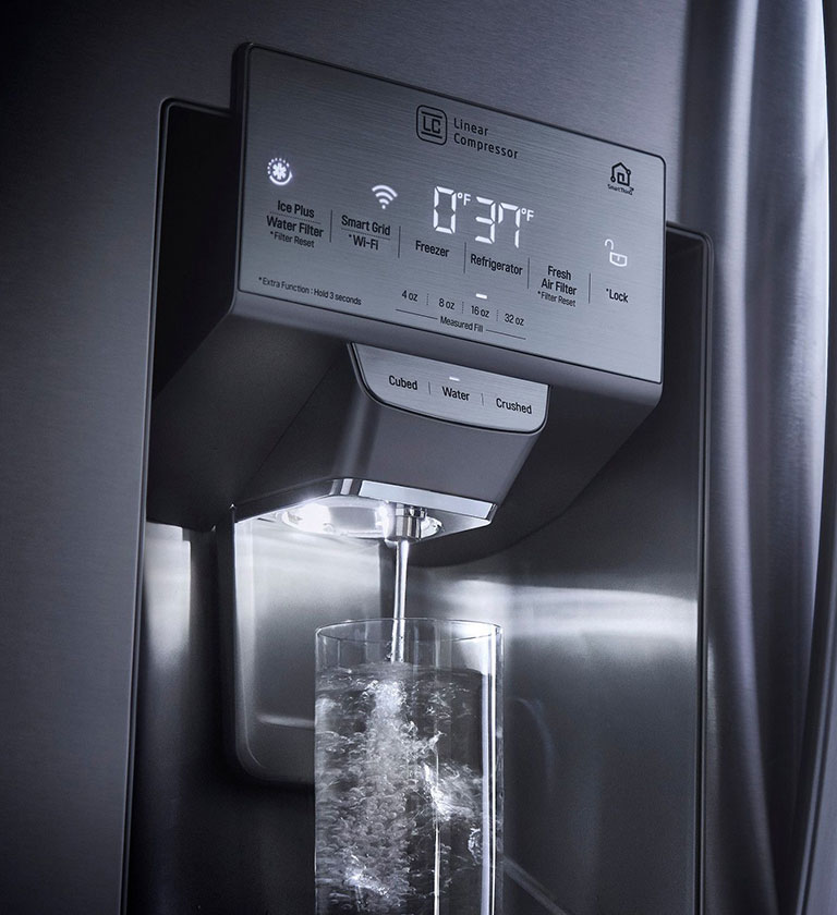 LRFVC2406S LG Appliances 24 cu. ft. Smart InstaView™ Door-in-Door®  Counter-Depth Refrigerator with Craft Ice™ STAINLESS STEEL - Jetson TV &  Appliance