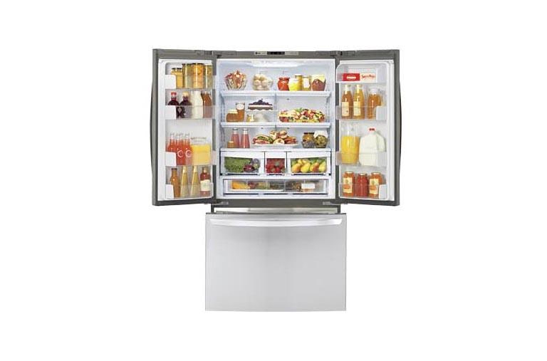 Shop Lg 20 9 Cu Ft Counter Depth French Door Refrigerator With Sing Counter Depth French Door Refrigerator Lg French Door Refrigerator French Door Refrigerator
