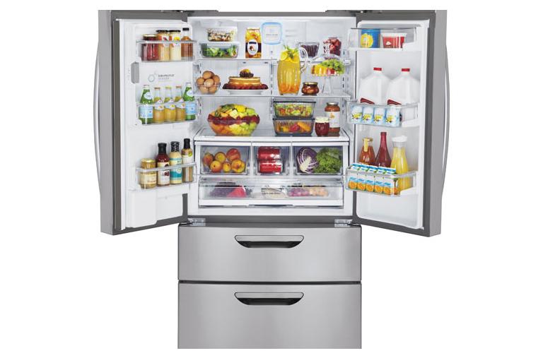 LG LMX31985ST: Super-Capacity 4 Door French Door Refrigerator with