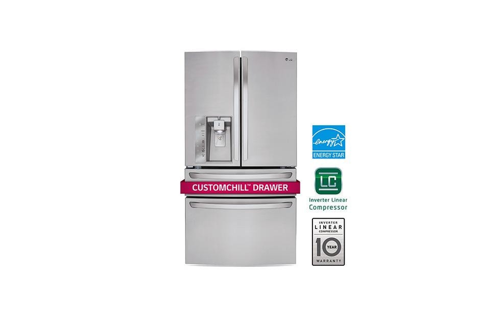 Lg Lmxs30746s 4 Door French Refrigerator W Customchill Usa French Door Refrigerator