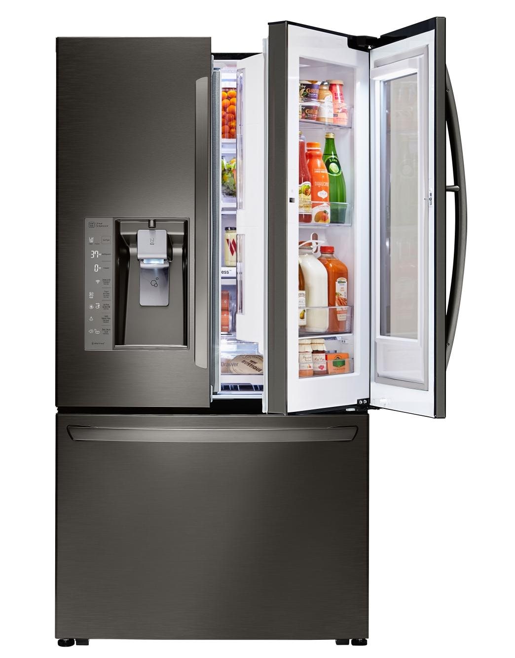 Lg Cu Ft Smart Wi Fi Enabled Instaview Door In Door Refrigerator Lfxs D Lg Usa