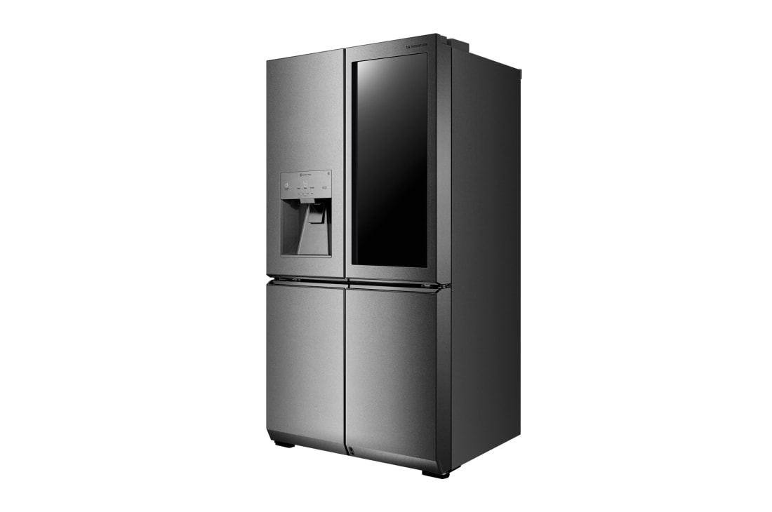 black textured side by side refrigerator
