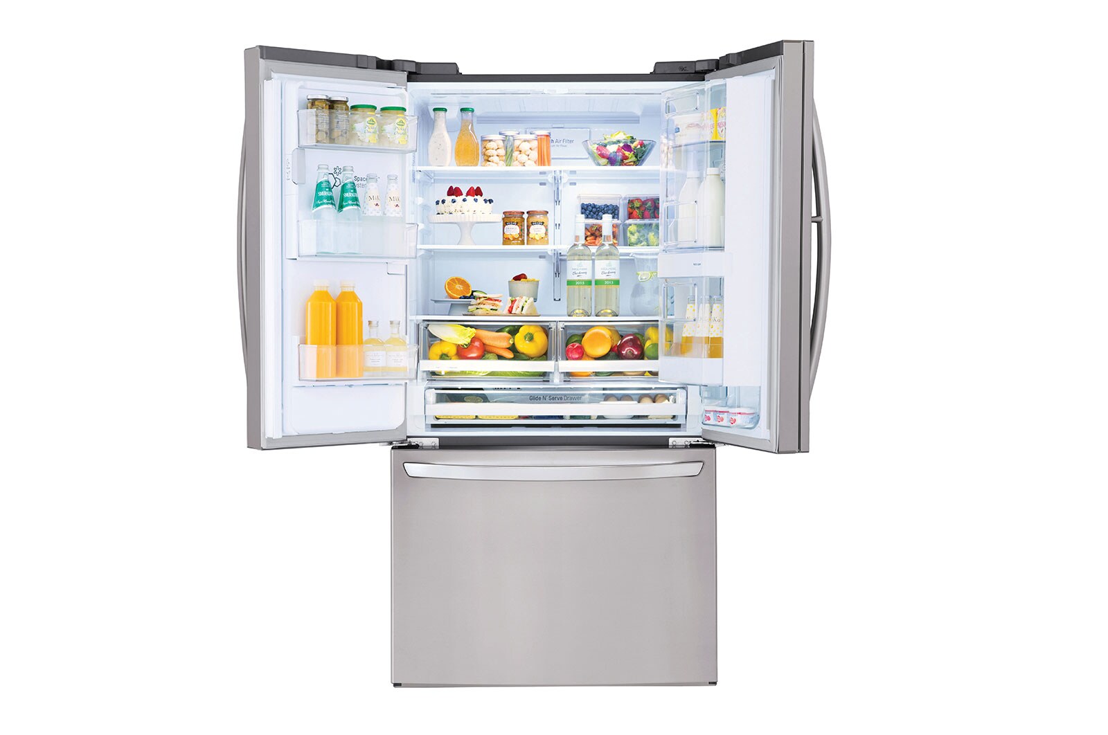 LG 28 cu.ft. Smart wifi Enabled DoorinDoor® Refrigerator (LFXS28566S
