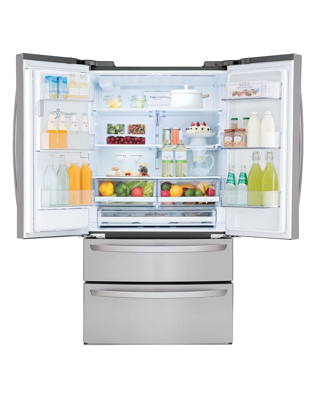 LG 28 cu.ft. Smart wifi Enabled French Door Refrigerator (LMXS28626S