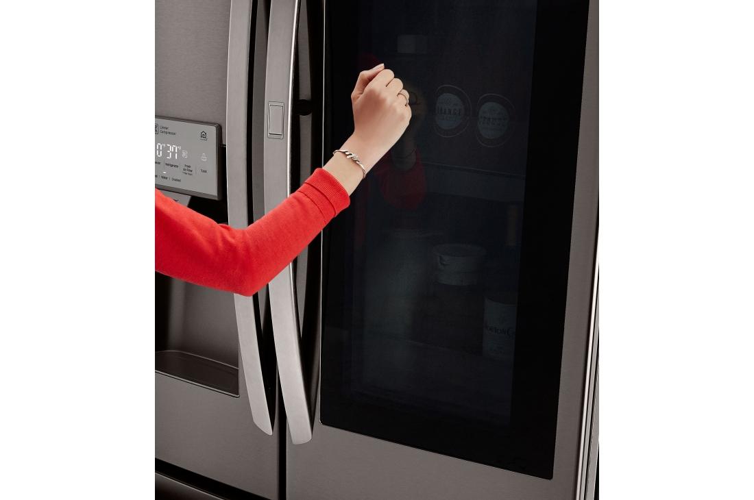 Black Stainless InstaView DoorinDoor French Door Refrigerator Ft LG