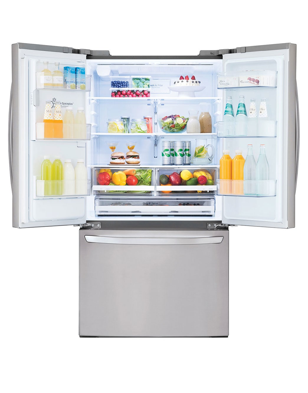 LG 26 cu. ft. Smart wifi Enabled French Door Refrigerator (LFXS26973S) LG USA