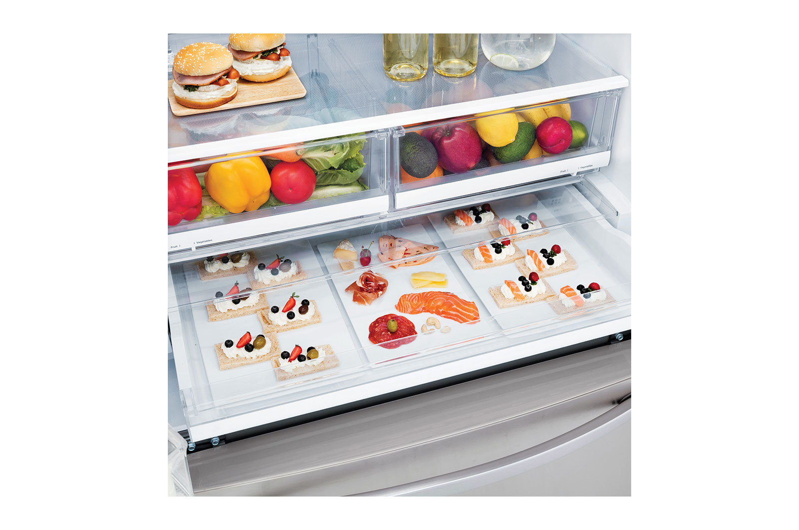 LG 22 cu. ft. French Door CounterDepth Refrigerator (LFXC22526S)