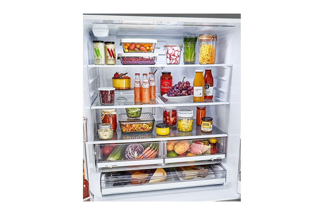 Lg 22 Cu Ft Smart Wi Fi Enabled Instaview Door In Door Counter Depth Refrigerator Lfxc22596s Lg Usa