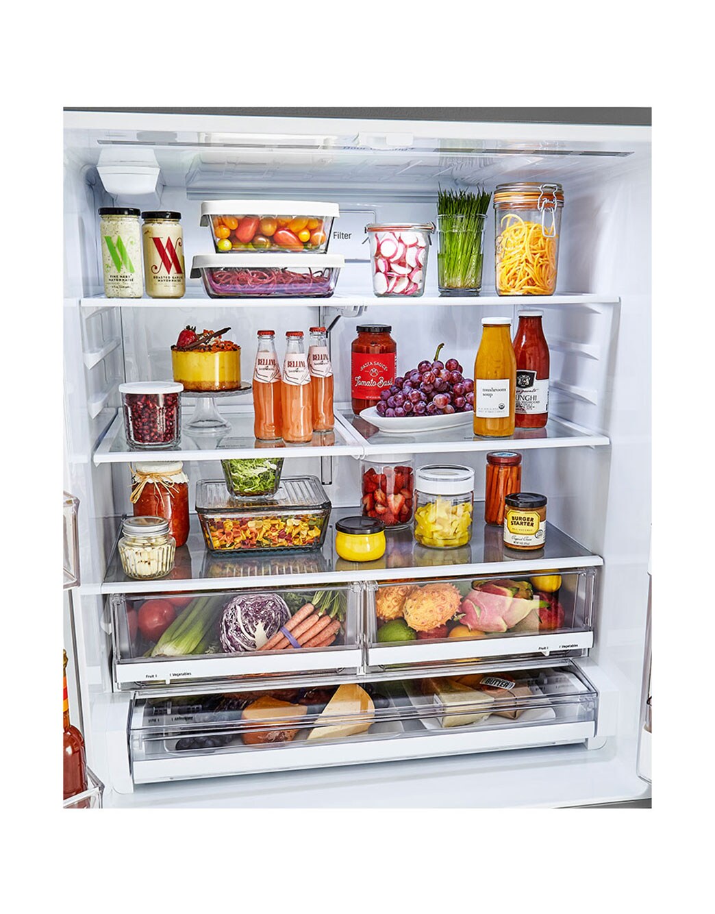 LG 22 cu. ft. Smart wifi Enabled InstaView™ DoorinDoor® CounterDepth Refrigerator