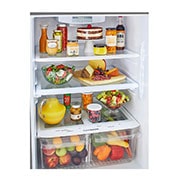 LG 20 cu. ft. Top Freezer Refrigerator, Front view, LTCS20020S, thumbnail 4