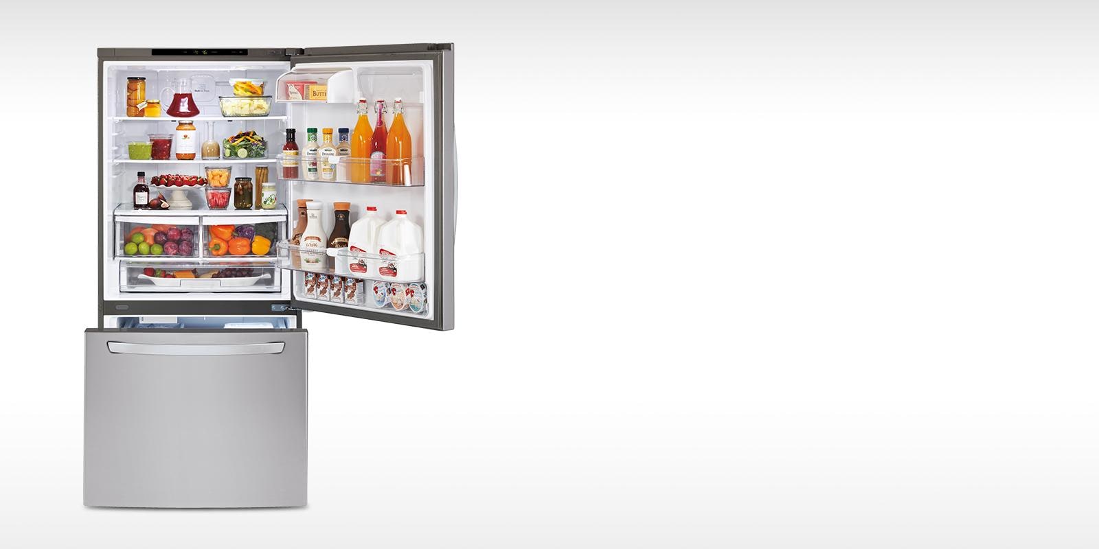 LG refrigerator styled interior