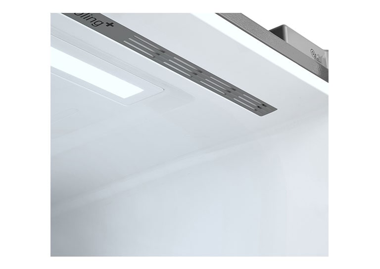 Refrigerator interior showcasing  Door Cooling +