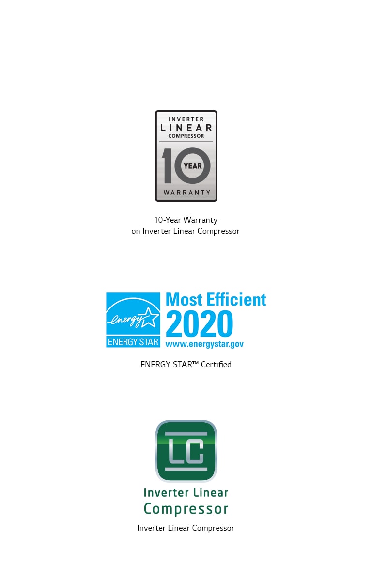 Refrigerator Qualifications (10 Year Linear Compressor & Energy Star Qualified)
