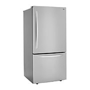 LG 26 cu. ft. Bottom Freezer Refrigerator, LRDCS2603S Right Angle, LRDCS2603S, thumbnail 3