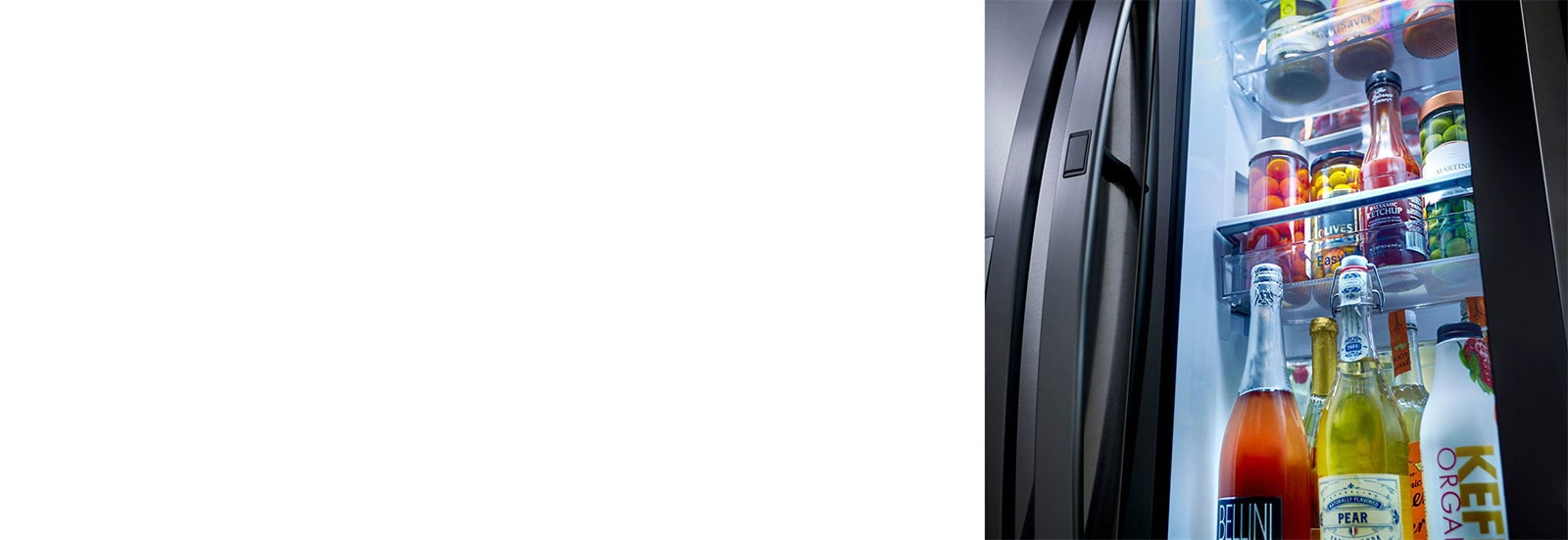 Refrigerator showcasing  styled Door-In-Door 