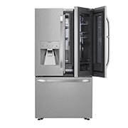 LG STUDIO 24 cu. ft. Smart wi-fi Enabled InstaView™ Door-in-Door® Counter-Depth Refrigerator with Craft Ice™ Maker, Front DID Open 2, SRFVC2406S, thumbnail 3