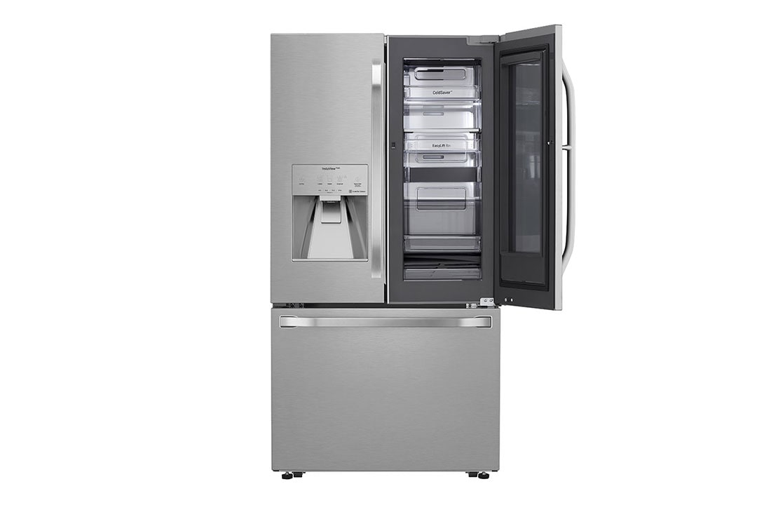 LG STUDIO 24 cu. ft. Smart wi-fi Enabled InstaView™ Door-in-Door® Counter-Depth Refrigerator with Craft Ice™ Maker, Front DID Open 1, SRFVC2406S, thumbnail 4