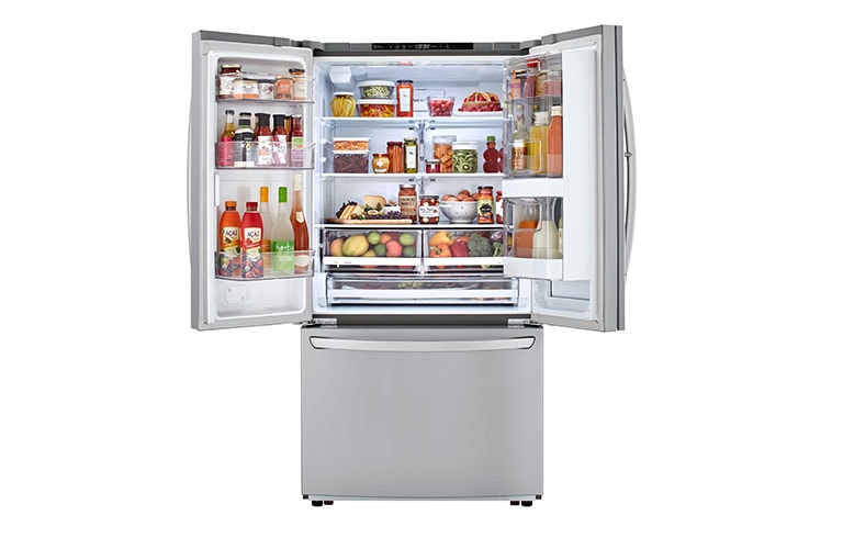LG LFCC23596S styled refrigerator interior