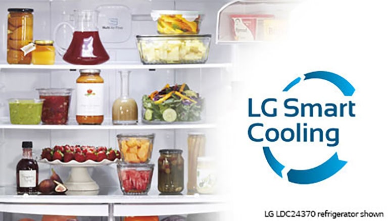 Refrigerator interior showcasing Smart Cooling® system