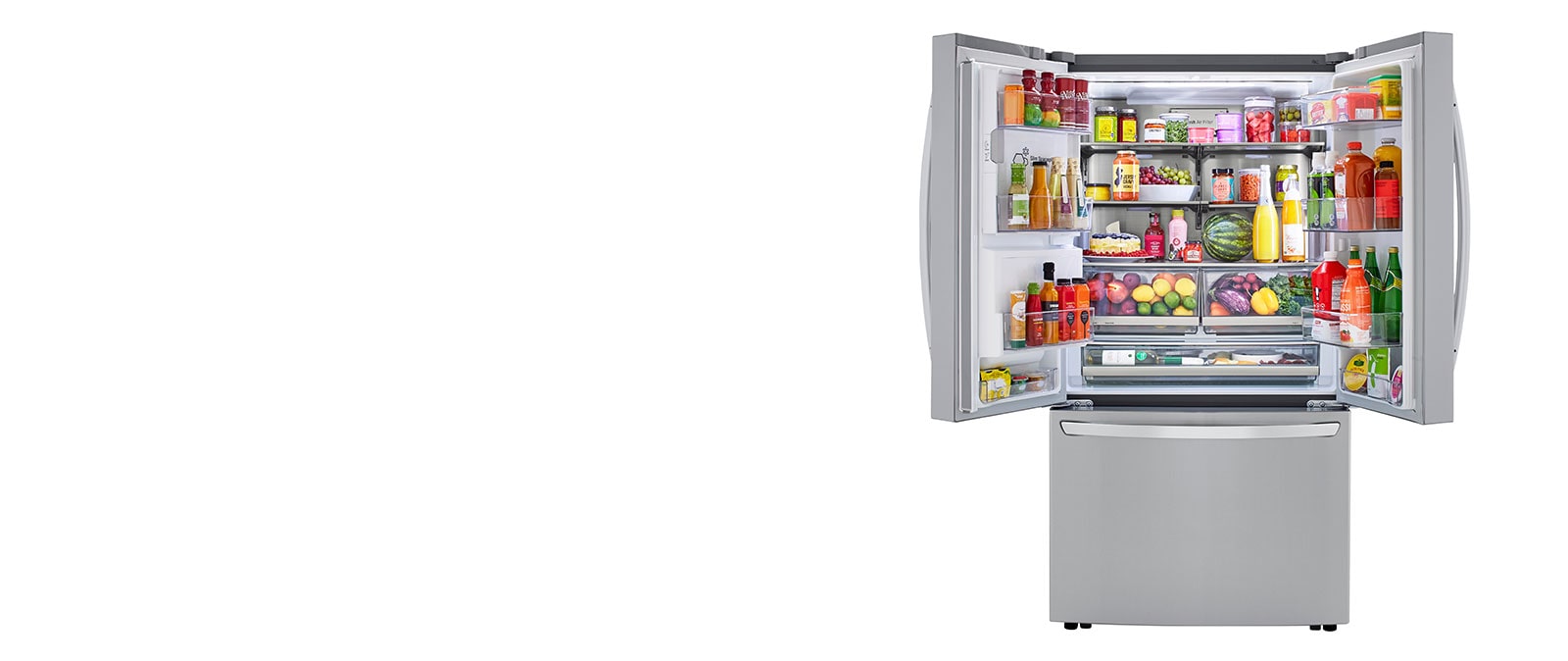LG LRFXC2416S refrigerator interior capacity