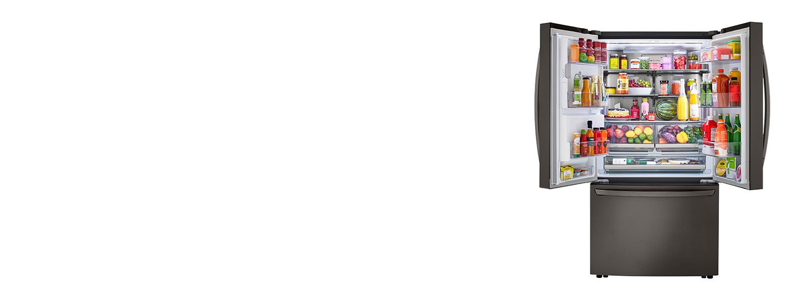 LG LRFXC2416D refrigerator interior capacity