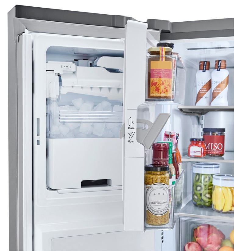 Refrigerator interior showcasing Slim SpacePlus® Ice System