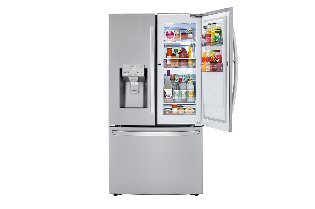 LG Touchscreen Smart Wi-Fi Enabled 29.7-cu ft 4-Door French Door  Refrigerator with Ice Maker and Door within Door (Fingerprint Resistant  Steel) ENERGY STAR at