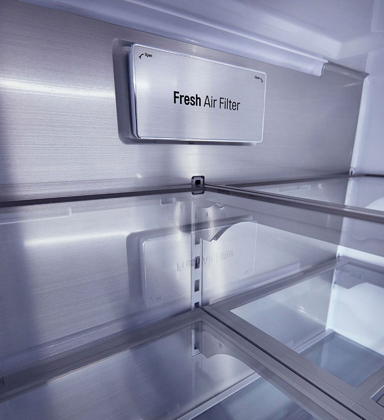 Refrigerator showcasing  CoolGuard™ metal interior panel