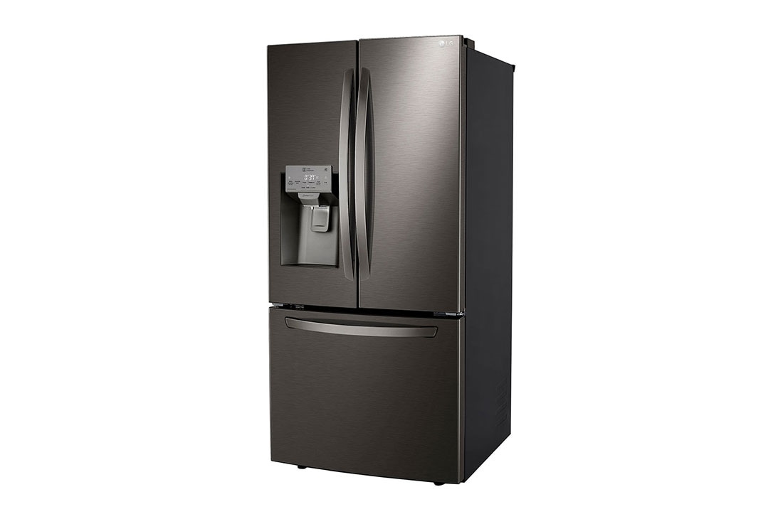 LG 25 cu. ft. Smart Wi-Fi Enabled French Door Refrigerator, Left Angle, LRFXS2503D, thumbnail 3