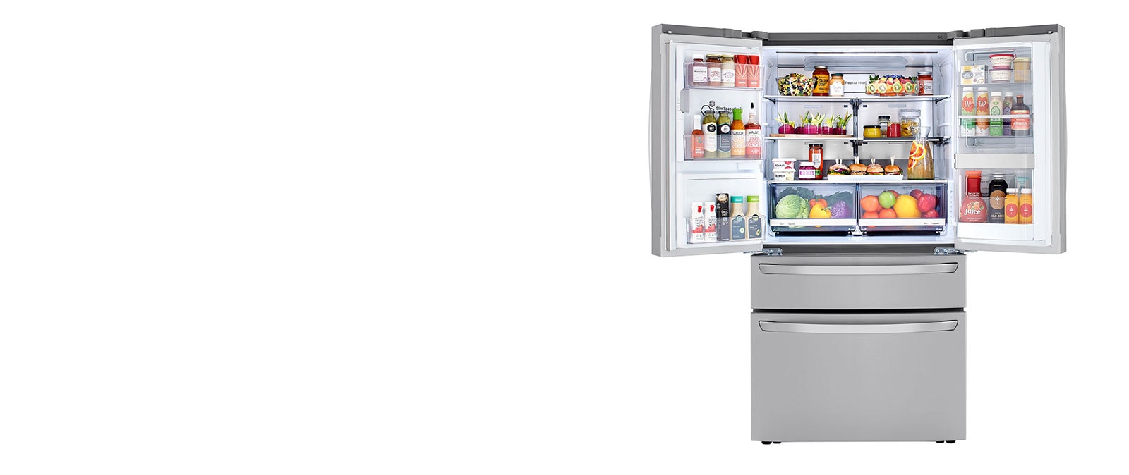 LG LRMDS3006S refrigerator interior capacity