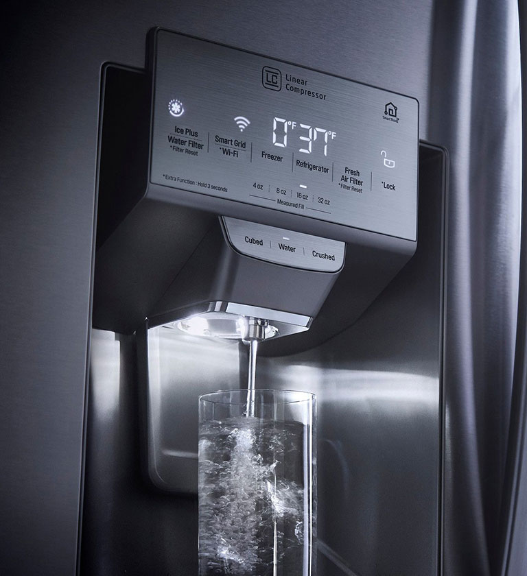 Best Refrigerator With Ice Maker And Water Dispenser LG LRMDS3006S: 30 cu. ft. Smart Refrigerator with Craft Ice™ Maker | LG USA