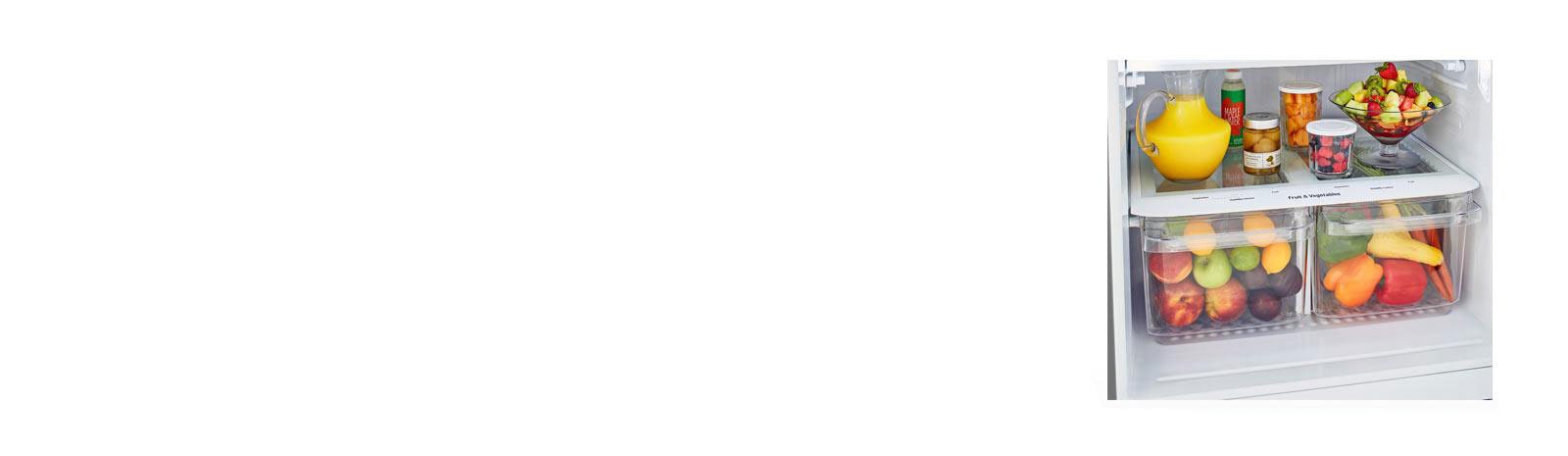 Refrigerator showcasing Humidity-controlled crispers