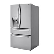 LG 23 cu. ft. Smart wi-fi Enabled Counter-Depth Refrigerator with Craft Ice™ Maker, Left Angle, LRMDC2306S, thumbnail 4