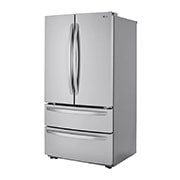 LG 23 cu. ft. French Door Counter-Depth Refrigerator, Left Angle, LMWC23626S, thumbnail 3