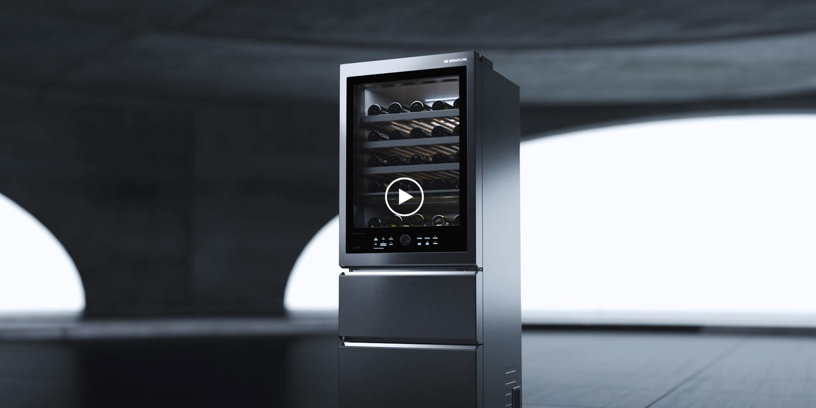 A depiction of the wine cellar in terms of design and technology