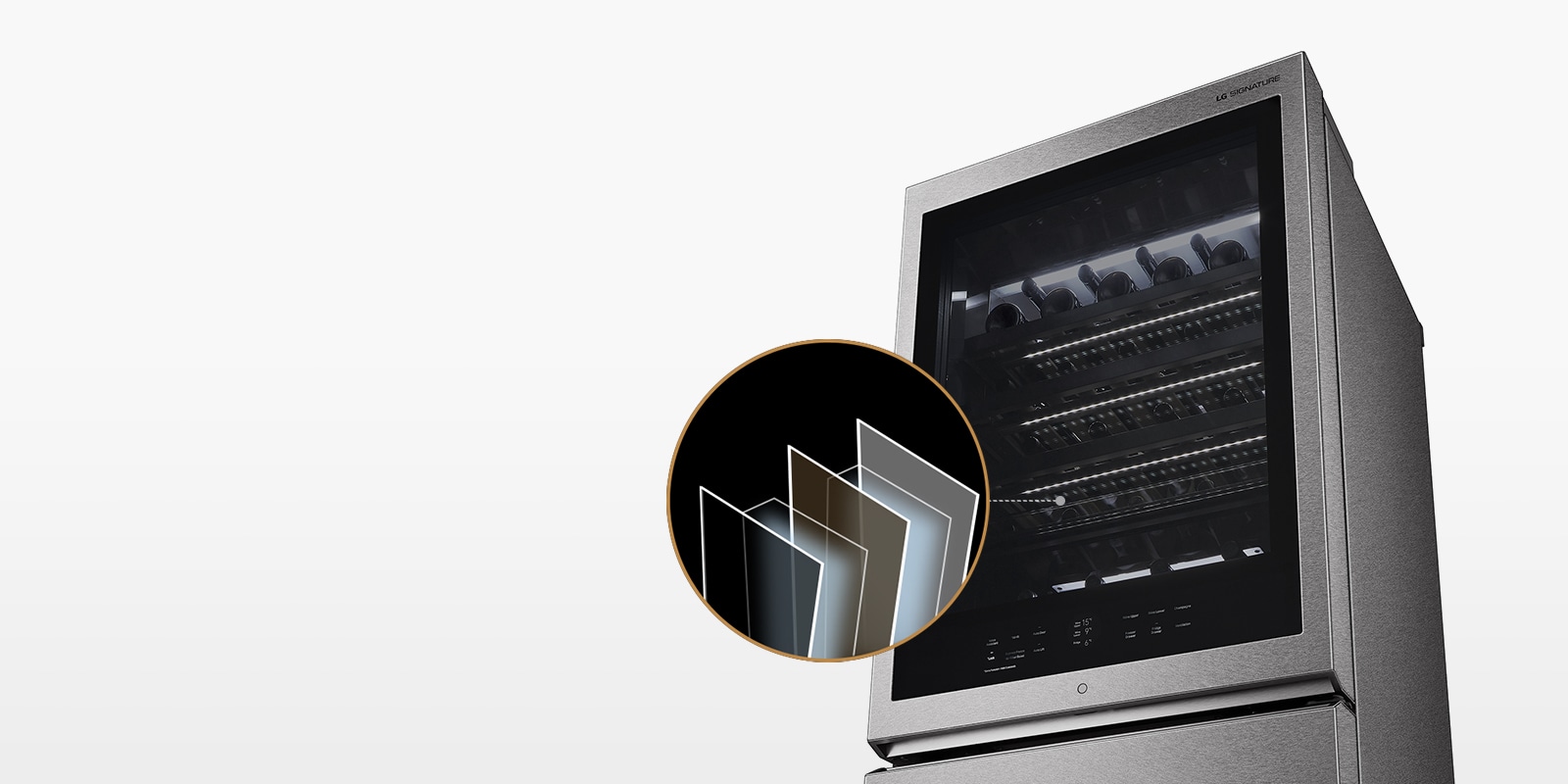 LG URETC1408N LG SIGNATURE 15 cu. ft. Smart wifi Enabled InstaView™ Wine Cellar Refrigerator