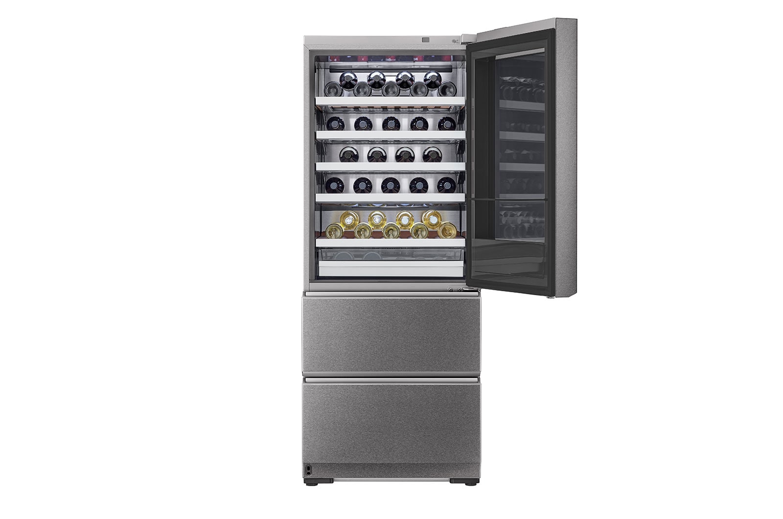 LG SIGNATURE 15 cu. ft. Smart wi-fi Enabled InstaView® Wine Cellar Refrigerator, Front Open Filled, URETC1408N