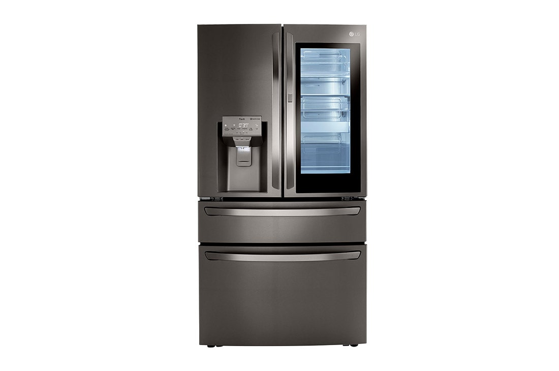 LG LRMDS3006D: Black Stainless Steel 30 Cu. ft. Smart Refrigerator with Craft Ice